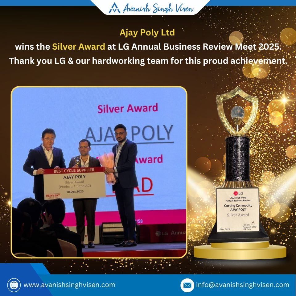 Silver Award Trophy for Raw Materials Support